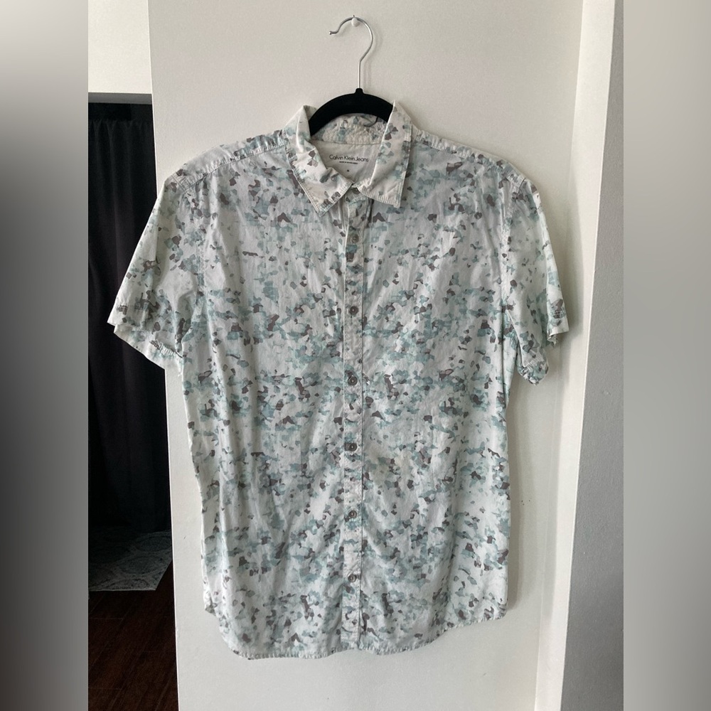 Mens short sleeve button up